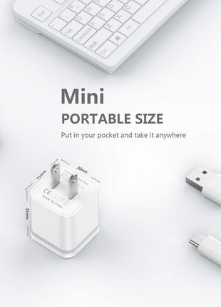 USB Wall Charger, LUOATIP 3-Pack 2.1A 5V Dual Port Cube Power Adapter Plug Block Charging Box Brick for iPhone 13 12 11 Pro Max SE XS XR X 8 7 6 6S Plus, Galaxy, LG, Moto, Android Phones