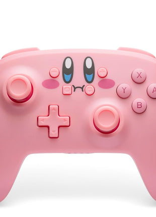 PowerA Wireless Controller for Nintendo Switch - Kirby Mouthful, Switch Lite/Switch-OLED Model, Nintendo Switch 2, AA Battery Powered (Battery Included), Bluetooth, Motion Controls, Officially Licensed