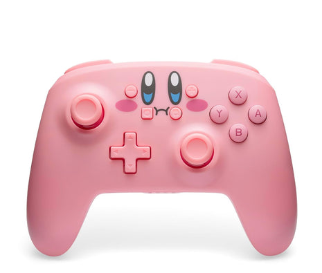 PowerA Wireless Controller for Nintendo Switch - Kirby Mouthful, Switch Lite/Switch-OLED Model, Nintendo Switch 2, AA Battery Powered (Battery Included), Bluetooth, Motion Controls, Officially Licensed