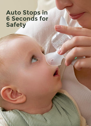 Momcozy BreezyClear ProTM Nasal Aspirator for Baby, Hospital-Grade 75 kPa Nose Sucker with 9 Adjustable Suction Levels, Electric Nose Cleaner for Toddler, Light & Music Soothing