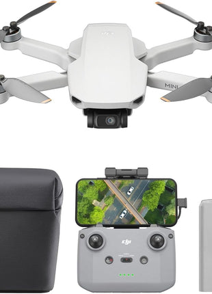 DJI Mini 4K Camera Drone Combo, Drone with 4K UHD Camera for Adults, Under 249 g, 3-Axis Gimbal Stabilization, 10km Video Transmission, Auto Return, 2 Batteries for 62-Min Max Flight Time, QuickShots