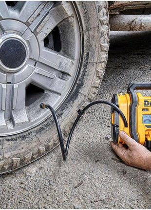DEWALT Tire Inflator Portable Air Compressor 20V MAX, Car Air Pump with Automatic Shut Off, LED Light, Tool Only (DCC020IB)