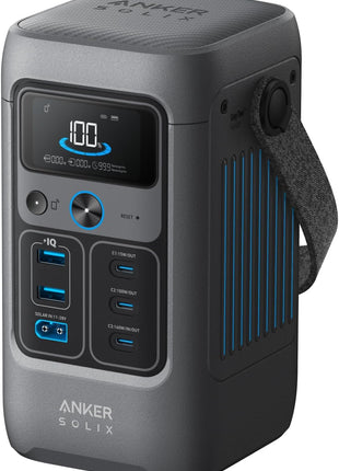 Anker SOLIX C200 DC Power Bank Station, 192Wh Portable Power Station, LiFePO4 Battery, 200W Solar Generator, for Outdoor Camping, Traveling, and Emergencies (No Wall Charger Included)
