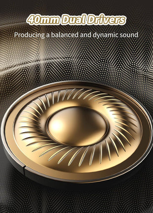 KVIDIO Bluetooth Headphones Over Ear, 65 Hours Playtime Wireless Headphones with Microphone, Foldable Lightweight Headset with Deep Bass, HiFi Stereo Sound Low Latency for Travel Work Cellphone
