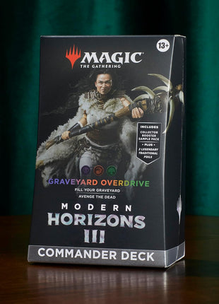 Magic: The Gathering Modern Horizons 3 Commander Deck - Graveyard Overdrive (100-Card Deck, 2-Card Collector Booster Sample Pack + Accessories)