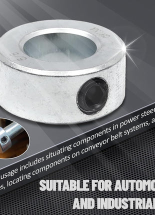 (4-Pack) Zinc Plated Carbon Steel 5/8" Bore Shaft Collars Sets - Screw Style Bore Shaft Collars with 5/8" Bore Size, 1-1/8 Outer Diameter, and 1/2 Width - Suitable for Automotive and Industrial Use