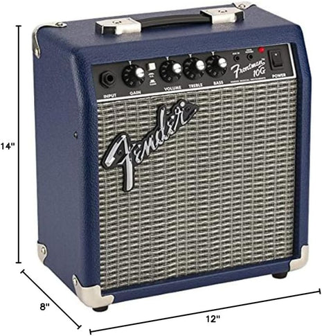 Fender Frontman 10G Guitar Combo Amplifier - Black Bundle with Cable and Austin Bazaar Exclusive 12-Pack Picks