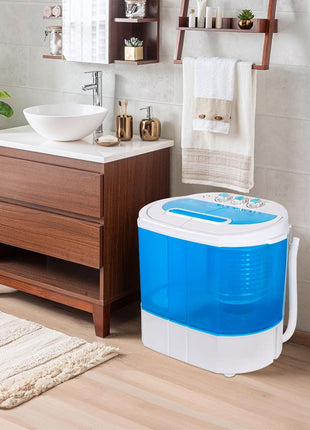 ZenStyle Portable Washer Compact Twin Tub 9.9 LB Mini Top Load Washing Machine Washer/Spinner w/ 6.57 FT Inlet Hose