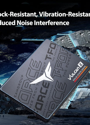 TEAMGROUP T-Force Vulcan Z 2TB SLC Cache 3D NAND TLC 2.5 Inch SATA III Internal Solid State Drive SSD (R/W Speed up to 550/500 MB/s) T253TZ002T0C101