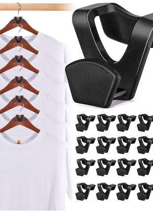 HOUSE DAY Space Saving Hanger Hooks 60 Pack, Black Clothes Hanger Connector Hooks, Heavy Duty Hanger Hooks Space Saver, Premium College Dorm Room Essentials, Good Closet Organizers and Storage