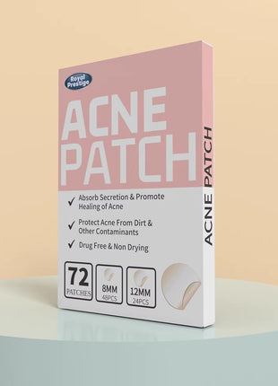 Royal Prestige Acne Patches – 72 Hydrocolloid Patches (8mm & 12mm) – Drug-Free, Invisible Spot Treatment for Pimples – Fast Healing, Day & Night Use – For All Skin Types