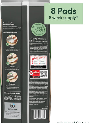 Purina Tidy Cats Cat Litter Breeze Pads Refill Pack Multi Cat Litter Pads - 8 ct. Bag