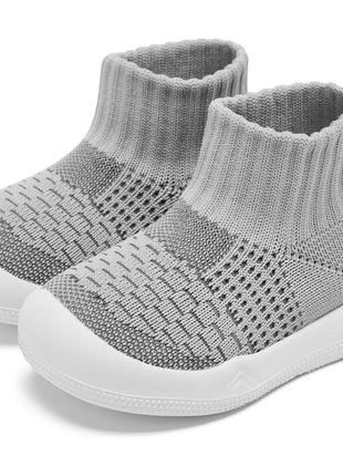 Baby Boy Girl Non-Skid Indoor Infant Walking Shoes Breathable Warm Elastic Sock Shoes with Memory Sole Protect Toes Outdoor Sneakers