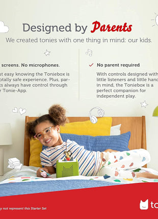 Toniebox 1 Audio Player Starter Set with Playtime Puppy - Listen, Learn, and Play with One Huggable Little Box - Light Blue