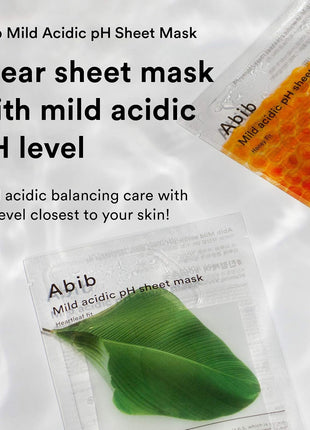 Abib Mild acidic pH sheet mask Heartleaf Fit 30ml (10pcs)