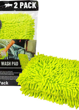 Chemical Guys Chenille Microfiber Wash Pad (2 Pack) – Scratch-Free Extra Plush Wash Pads for Gentle Car Cleaning & Maximum Suds Absorption