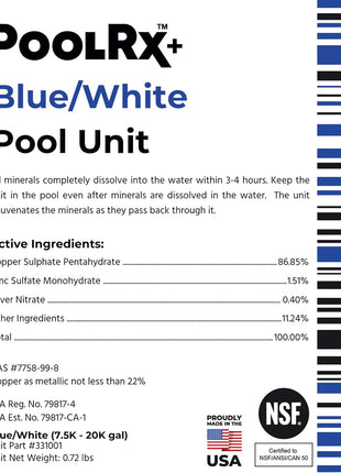 PoolRX+ pool unit 7.5k-20k gallons