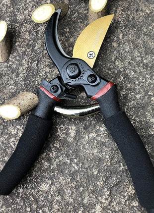 gonicc 8" Professional Premium Bypass Titanium Pruning Shears(GPPS-1003) | Titanium coated SK5 steel blade, Ergonomic non-slip handle, Sap groove anti-stick design, Cuts up to 3/4" branches