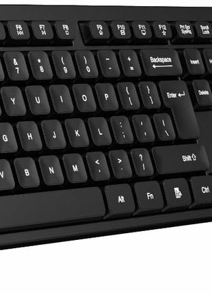 Belkin Wireless Keyboard and Mouse with USB-A Receiver - Keyboard Set w/Wireless Mouse, Ergonomic Design for Home, Office, Desk, Compatible with Laptop, PC, Windows - Batteries Included - Black