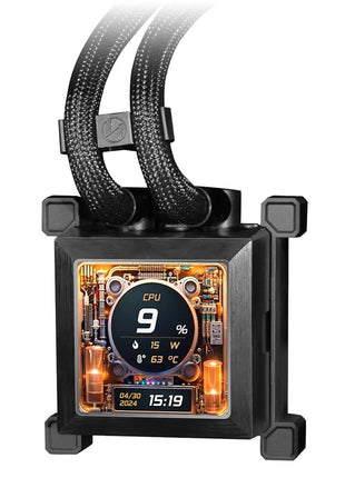 Lian-Li Fan HSLCD36SB Black 2.88" IPS 480x480 Pixels 500 Nits | 360mm AIO with 2.88-inch LCD and 2500 RPM fans for cooling, monitoring and cable management