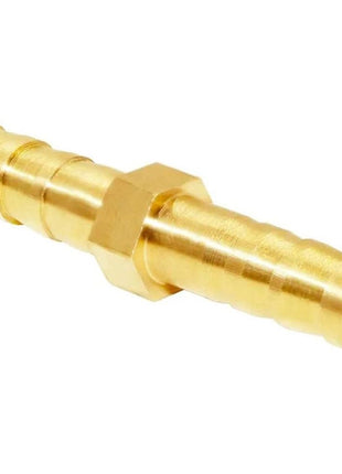 JoyTube Brass Hose Barb Fitting Metals Splicer Mender, 1/4 inch Barb Hose Union Fuel Gas Water Air (Pack of 12)