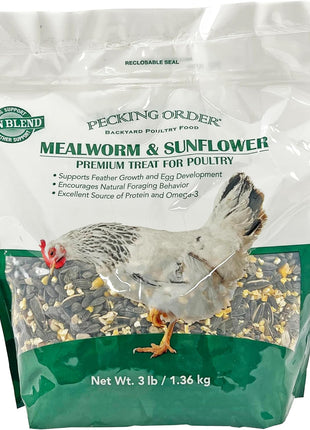 Pecking Order 9328 Mealworm & Sunflower Treat, 3 lb.