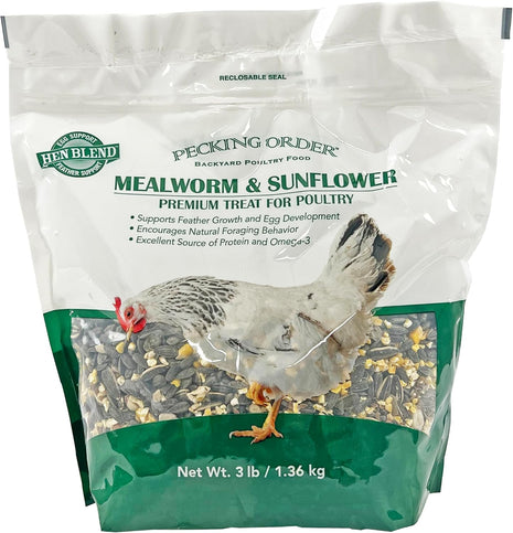 Pecking Order 9328 Mealworm & Sunflower Treat, 3 lb.