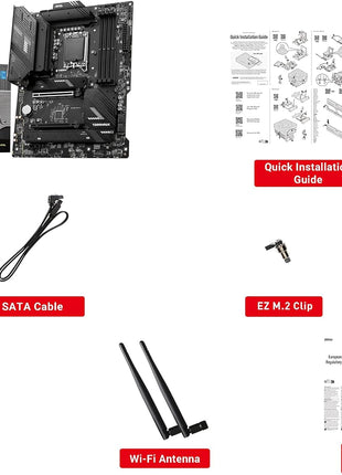MSI MAG B760 Tomahawk WiFi Gaming Motherboard (Supports 12th/13th/14th Gen Intel Processors, LGA 1700, DDR5, PCIe 5.0, M.2, 2.5Gbps LAN, USB 3.2 Gen2, HDMI/DP, Wi-Fi 6E, Bluetooth 5.3, ATX)