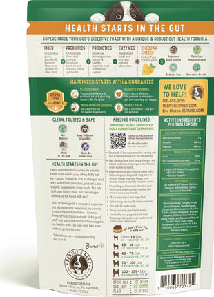 Perfect Poop Digestion & General Health Supplement for Dogs: Fiber, Prebiotics, Probiotics & Enzymes Relieve Digestive Conditions, Optimize Stool, and Improve Health (Cheddar Cheese, 12.8 oz)