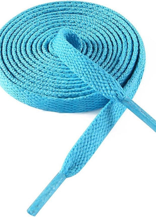 VSUDO 54 inch Flat White Shoe Laces for Sneakers, Shoelaces for Sneakers, Replacements Shoe Strings for Women or Men (1 Pair-White-137CM)