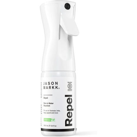 Jason Markk Shoe Protector Repel Spray, Water & Stain Repellent for Shoe and Sneaker Care, Non-Aerosol Footwear Protector Spray, Safe for Leather, Suede, Nubuck, Cotton, Knits, 5.4oz