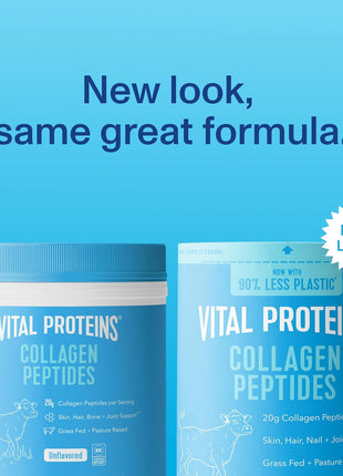 Vital Proteins Collagen Peptides Powder, Unflavored, 19.3oz | Grass-Fed Collagen Peptides, Supports Hair Skin & Nails, Bones & Joints, 28 Servings