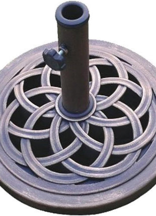 UBP18181-BR 18-Inch Cast Stone Umbrella Base, Made from Rust Free Composite Materials, Bronze Powder Coated Finish