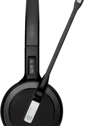 Sennheiser SDW 5016 (507016) Single-Sided Wireless DECT Headset for Desk Phone Softphone/PC& Mobile Phone Connection Dual Microphone Ultra Noise-Canceling, Black, 3 inches