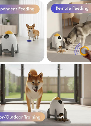 Interactive Dog Puzzle Feeder Toy, Automatic Dogs Treat Dispenser for IQ Training & Slow Feeder, Dog Food Dispenser with Remote Button, Suitable for Indoor or Outdoor Play, All Breeds, OtterVerz 11