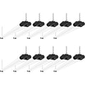hykolity 10 Pack 4FT Linkable LED Shop Light, Utility Shop Light Fixture, 4400lm, 42W [250W Equivalent], 5000K Daylight Shop Lights for Garage, Hanging or Surface Mount, with Power Cord, ETL, Black