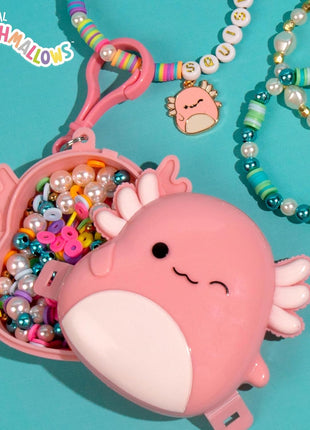 Original Squishmallows Archie The Axolotl Bracelet Kit, Friendship Bracelet Kit, Charm Bracelet Making Kit, Gifts for Girls, Squishmallows for Boys, Craft Kits