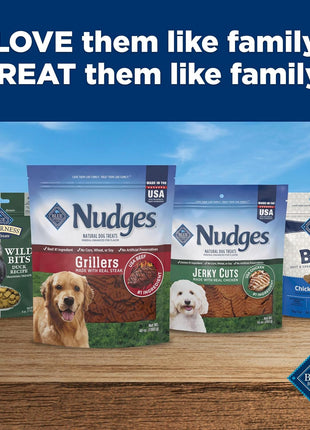 Blue Buffalo Nudges Grillers Natural Dog Treats, Made in the USA with Real Chicken, 16-oz Bag (Pack of 5)
