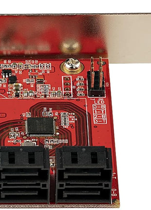 StarTech.com SATA PCIe Card - 4 Port PCIe Expansion Card - 6Gbps - Low/Full Profile - ASM1164 Non-Raid - PCI Express to SATA Converter, TAA (4P6G-PCIE-SATA-CARD)