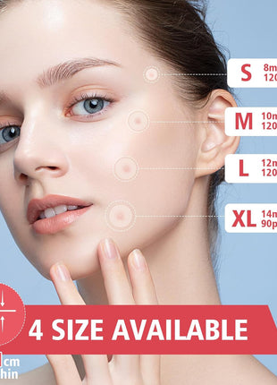 450 Pimple Patches for Face, Hydrocolloid Acne Patches for Zit Covers, Mighty Patch Acne Invisible Zit Patches for Face, 4 Sizes