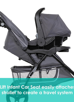 Baby Trend Stroller and EZ-Lift Infant Car Seat, EZ Ride Travel System, Dash Grey