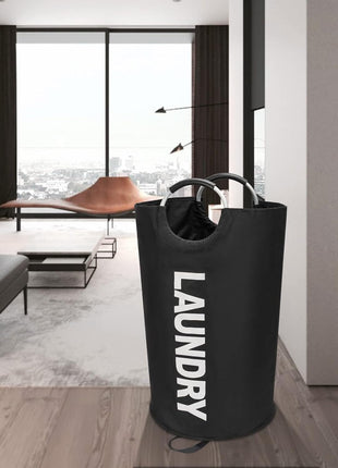 Maxsilan 90L Large Laundry Basket, Freestanding Tall Clothes Hamper, Collapsible Laundry Bag, Black