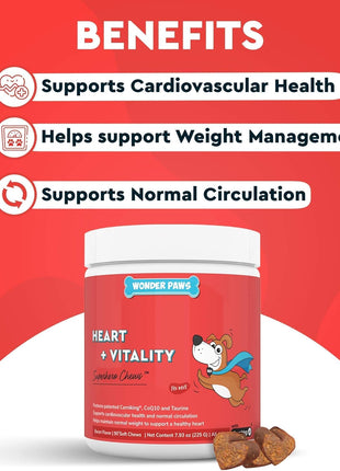 Probiotic Superhero Chews Plus Heart + Vitality Chews - for Dog's Gut Health, Digestion, Immune Support, Heart Health & Circulation - Probiotic 90 Chews - Heart + Vitality 90 Chews