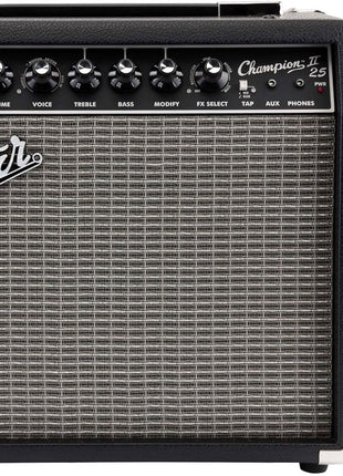Fender Champion II 25-Watt Guitar Combo Amplifier Bundle with Instrument Cable, Picks, and Austin Bazaar Instructional Video