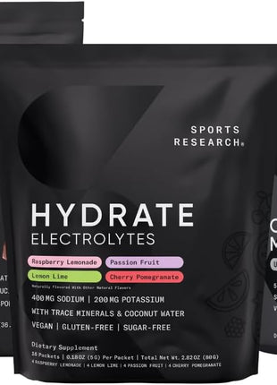 Sports Researchｮ Bundle - Creatine Powder + Whey Protein + Electrolytes