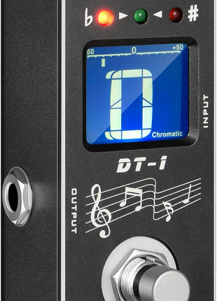 Donner Tuner Pedal, Dt-1 Chromatic Guitar Tuner Pedal with Pitch Indicator for Electric Guitar and Bass True Bypass