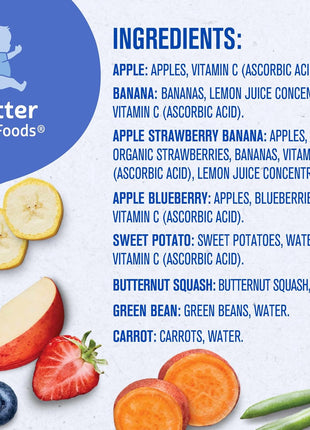 Gerber Stage 2 Baby Food, Fruit & Veggie Favorites Tubs, Baby Puree, Variety 32PK