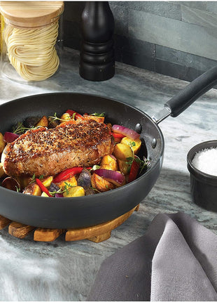 T-Fal Ultimate Hard Anodized Nonstick Fry Pan Set 2 Piece, 8, 10 Inch, Oven Broiler Safe 400F, Kitchen, Cookware, Pots and Pans Set Non Stick, Frying Pans, Dishwasher Safe, Onyx