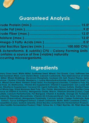 Kaytee Forti-Diet Pro Health Nourish+Protect Cockatiel Food, Comprehensive Nutrition Backed by Science, Digestive Health, Immune Support, 5 pounds