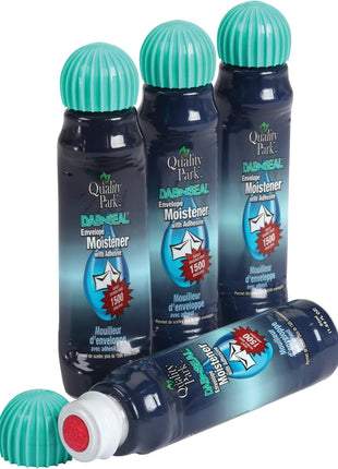 Quality Park Dab-N-Seal Envelope Moistener with Adhesive, 50ML Bottle, 4 Pack (46071)